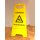 CleanSV Hinweisschild 2 Sprachig "Achtung Rutschgefahr - Caution Wet Floor" Warnschild Aufsteller gelb Kunststoff 