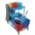 CleanSv Deluxia Master chrom Reinigungswagne / Servicewagen, ein Putzwagen mit 2 x 17 Liter Eimer, 4 x 5 Liter Eimer, 3 PE Ablagen, Mopppresse und Müllsackhalter