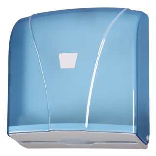 CleanSV® Katli Hellblau/Transparent  Papierhandtuchspender aus Kunststoff
