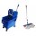 CleanSV® Wischset Bay blau Laschenmop 40 cm, Putzeimer mit Presse und Inneneimer, Lamo Mopset 3 Laschenmop 40 und Halter und Stiehl
