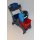 CleanSV&copy; Aura2+ Reinigungswagen mit Ablage und 5 Liter Eimer, Wischwagen, Putzwagen aus Kunststoff, Profi Moppresse, 2 Eimer (rot / blau) und Deichsel, 4 Leichtlaufrollen