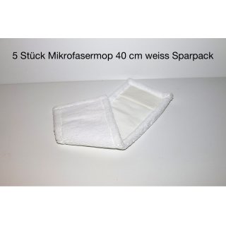 CleanSV® Microfasermop Profi 40 cm weiss 5 Stück Sparpack
