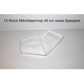 CleanSV® Microfasermop Profi 40 cm weiss 15 Stück Sparpack