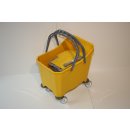 CleanSV© Wischset Bay gelb 40 cm - Reinigungswagen mit Presse, ein Mopset 40 cm : bestehend aus 3 x 40 cm Baumwollmops, 40 cm Mophalter und Profi Teleskopstiehl