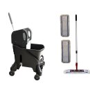 CleanSV® Wischset grau 40cm - 16 Liter, PE Putzeimer...