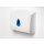 CleanSV® Brigmod Weiss mini Papierhandtuchspender aus Kunststoff mit blauem Sichtfenster