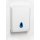 CleanSV® Brigmod Weiss groß Papierhandtuchspender aus Kunststoff mit blauem Sichtfenster
