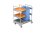CleanSV® Reinigung®swagen Abfallwagen mit 2 Ablagen aus PE, 3 Ablagen, 57,5 cm x 64cm x 112 cm