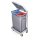 CleanSV® Reinigungswagen Abfallwagen mit Seitenverkleidung, Müllsackhalter 2 x 70 Liter Mülltrennung mit Pedal, Größe 69 cm x 55 cm x 100 cm