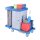 CleanSV® BAY Servicewagen Schrank mit Schlüssel  PE, Reinigungswagenmit  2 x 16 Liter Eimer Abfallsammler Mülltrennung, 4 x 6 L. Eimer, Moppresse
