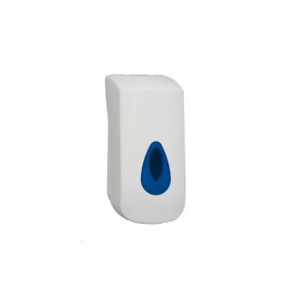 CleanSV Brigmod Seifenspender 900ml Kunststoff Wei&szlig; mit blauem Fenster (Austauschbar)