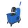 CleanSV® Wischset blau Laschenmop 40 cm, Reinigungswagen 1 x 20 Liter Eimer (Teilbar), Presse, 1 Laschenmop Halter, 3 x Laschenmop Baumwollmop, 2 Lamo Microfaser Teleskopstiehl