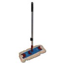 CleanSV® Wischset PE Laschenmop 50 cm Lamo, Ablage + 5 L- Eimer, Reinigungswagen 2 x 18 Liter Eimer, Presse, Deichsel, 1 Laschenmop Halter Lamo, 3 x Laschenmop Baumwolle, Teleskopstiehl