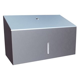 CleanSV® Papierhandtuchspender Meri500 aus Edelstahl für ca. 500 Tücher hochwertige Verarbeitung mit Schlüssel aus Stahl